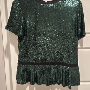 Green Sequin Top